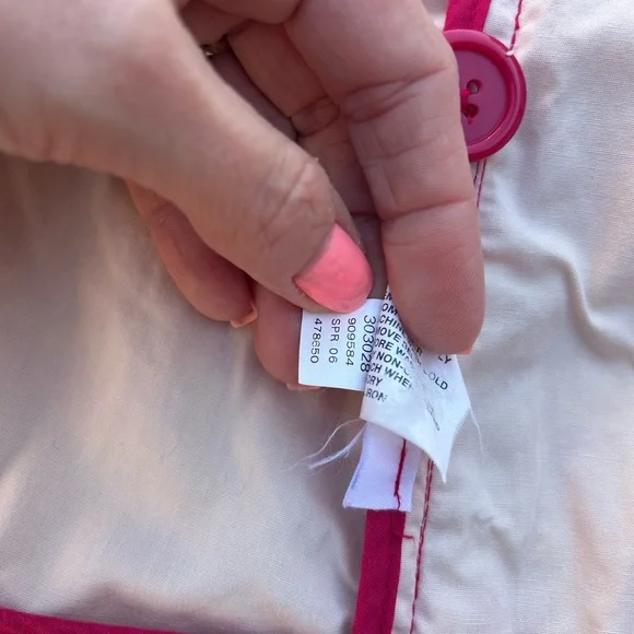 GAP Women’s Small Trench Coat Belted Rosebud Valentines Collar Pockets Y2K - Picture 6 of 15